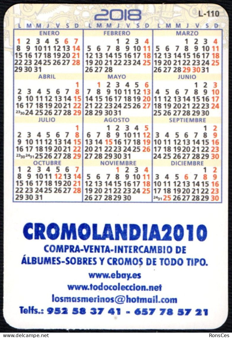 PHILATELIC SHOP - SPAGNA 2018 - CALENDARIO TASCABILE - CROMOLANDIA2010 - I - Small : 2001-...