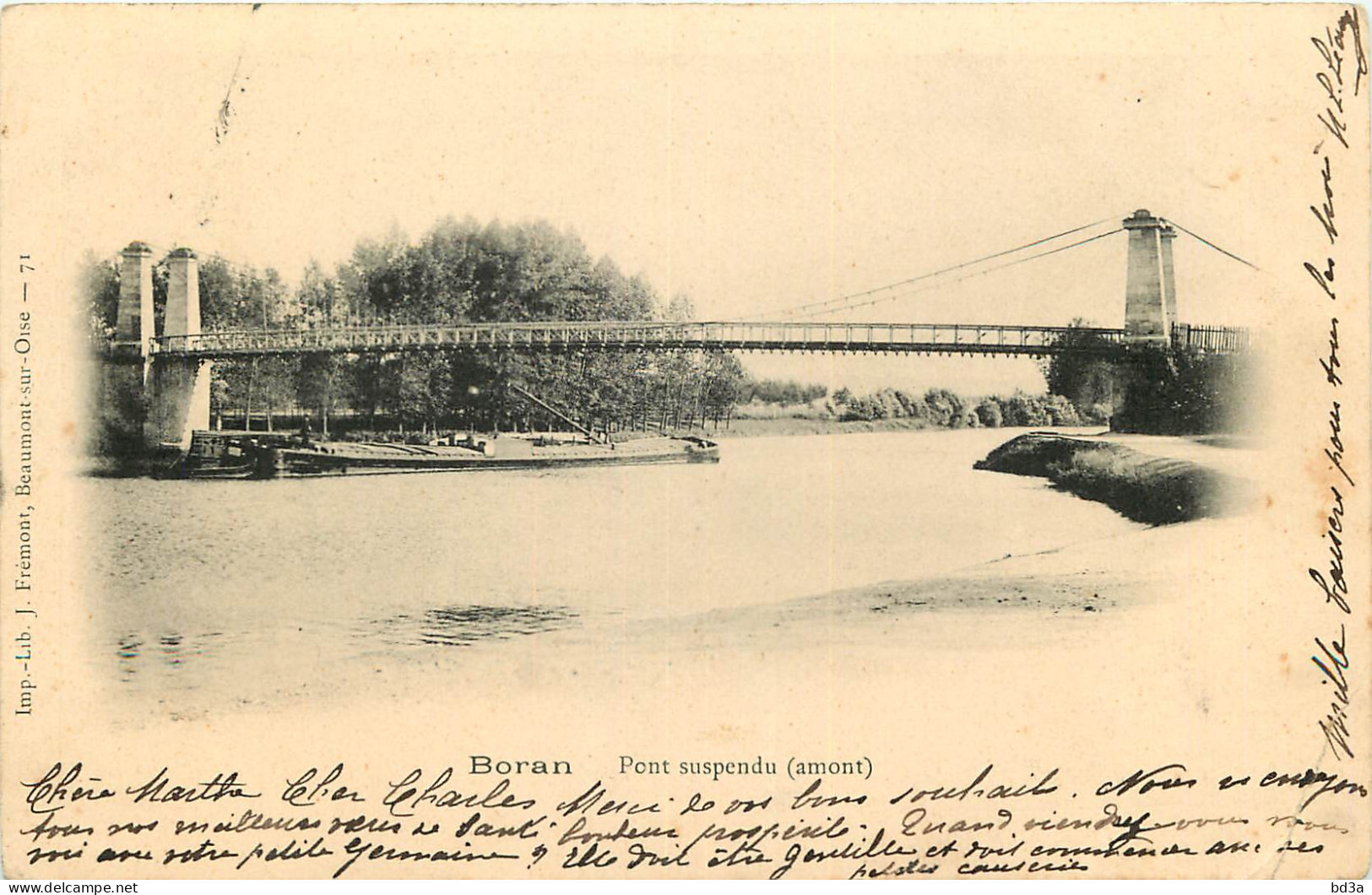  60  BORAN   PONT SUSPENDU (amont) - Boran-sur-Oise