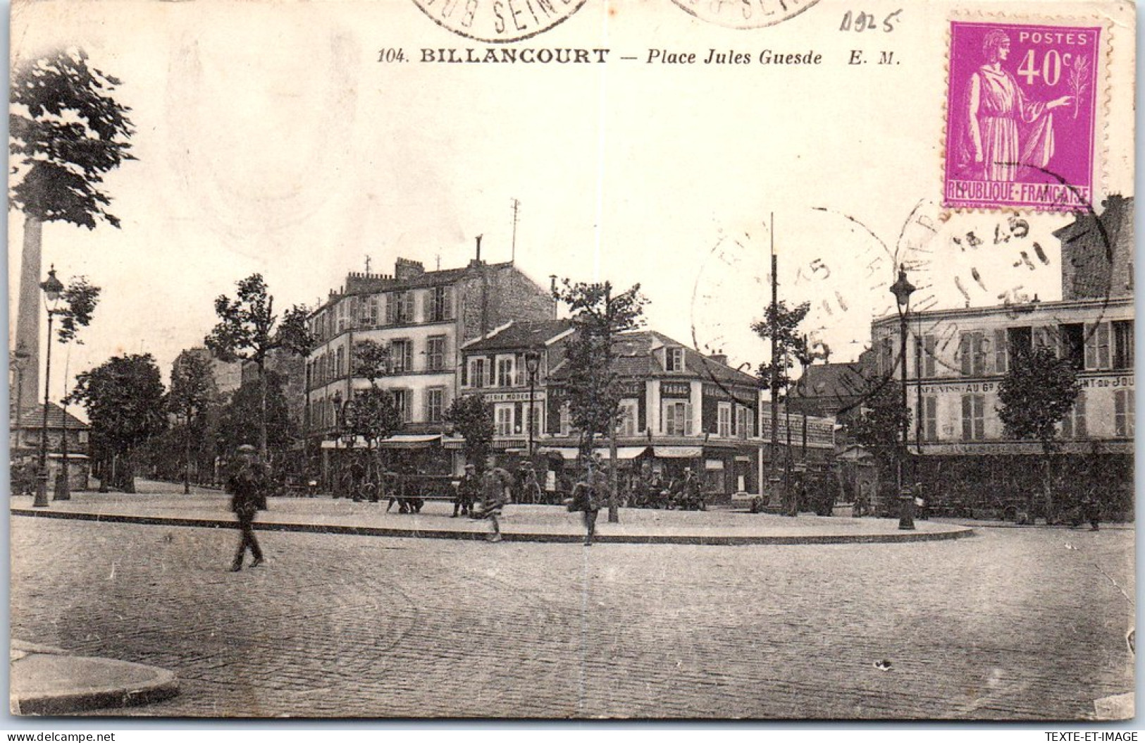 92 BILLANCOURT - La Place Jules Guesde. - Boulogne Billancourt