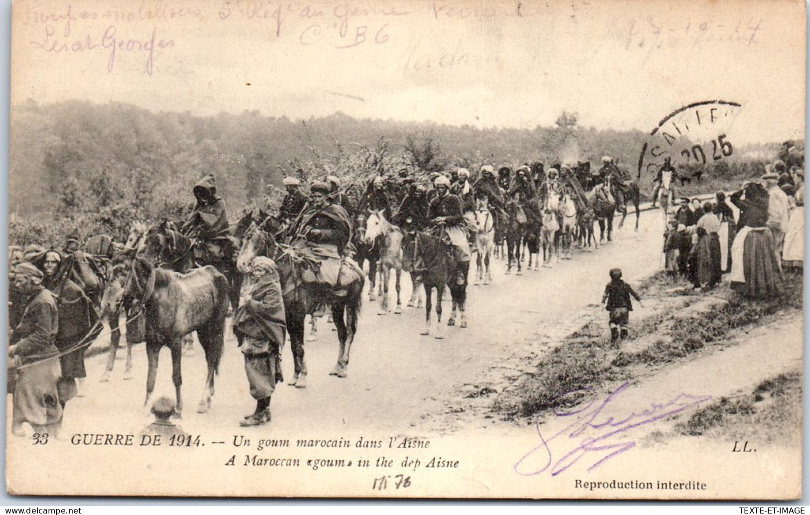 MILITARIA 1914-1918 - Un Goum Marocain Dans L'aisne - War 1914-18