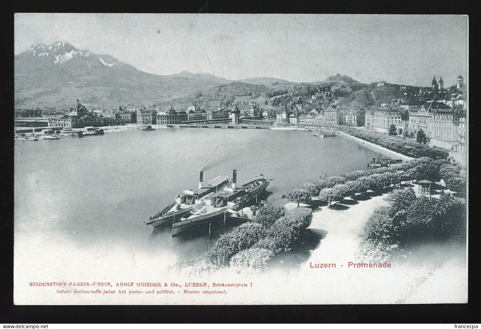 14763 - SUISSE - LUZERN - Promenade - DOS NON DIVISE - Lucerne