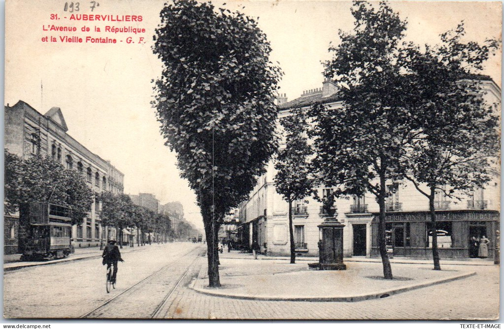93 AUBERVILLIERS - L'avenue De La Republique Et Vieille Fontaine - Aubervilliers