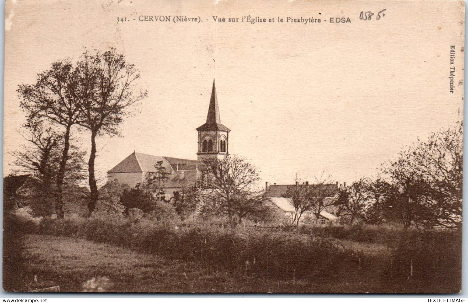 58 CERVON - Vue De L'eglise Et Presbytere - Sonstige & Ohne Zuordnung