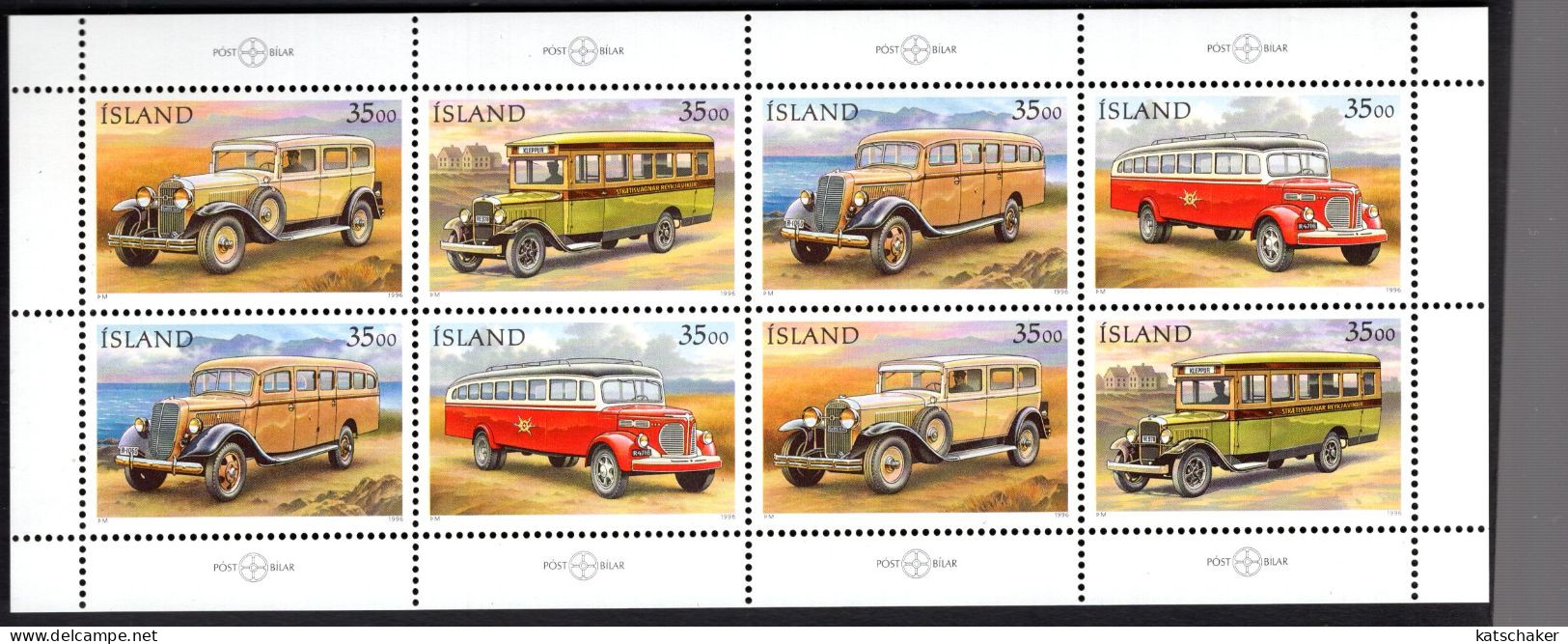 2022464234 1996 SCOTT 823A (XX)  POSTFRIS MINT NEVER HINGED - COMPLETE SHEET POSTAL VEHICLE ( 2 * 823a ) - Unused Stamps