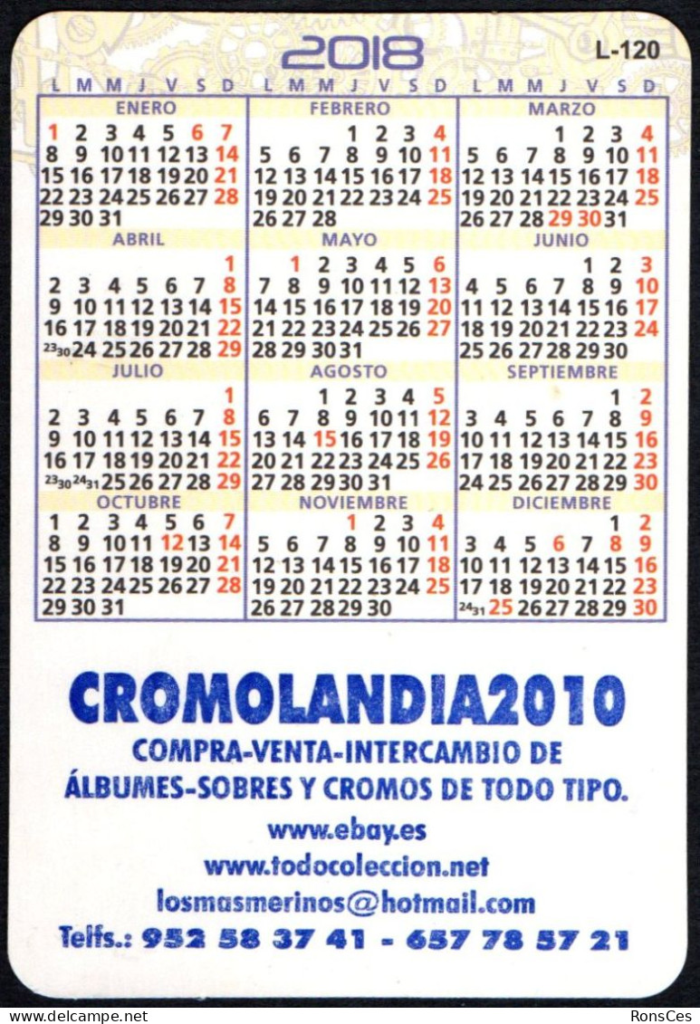 PHILATELIC SHOP - SPAGNA 2018 - CALENDARIO TASCABILE - CROMOLANDIA2010 - LIGHTHOUSE - I - Petit Format : 2001-...
