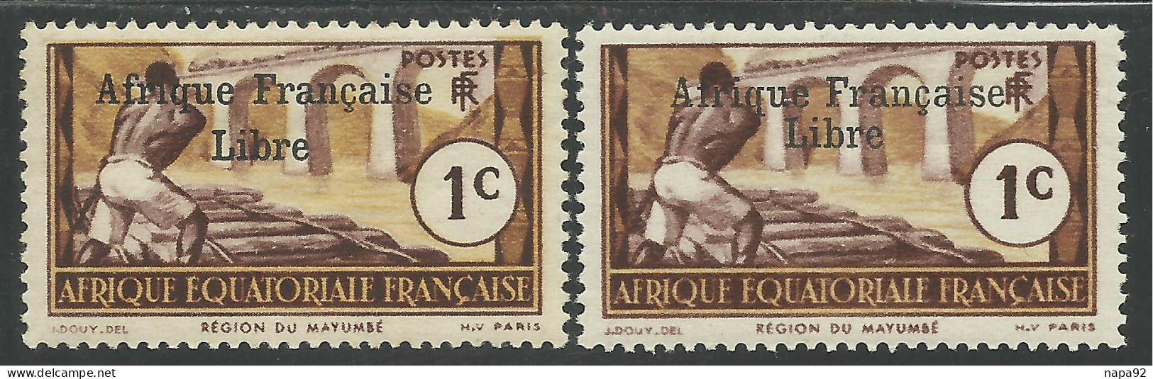 AFRIQUE EQUATORIALE FRANCAISE - AEF - A.E.F. - 1941 - YT 156** - 2ème TIRAGE - Ongebruikt