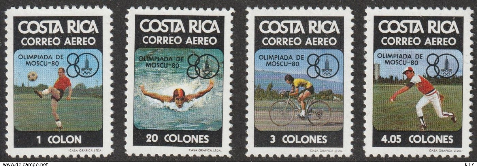 Costa Rica: 1980, Mi. Nr. 1065-68, Olympische Sommerspiele, Moskau. **/MNH - Summer 1980: Moscow