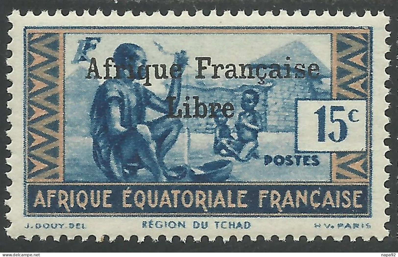 AFRIQUE EQUATORIALE FRANCAISE - AEF - A.E.F. - 1941 - YT 161** - 2ème TIRAGE - Unused Stamps