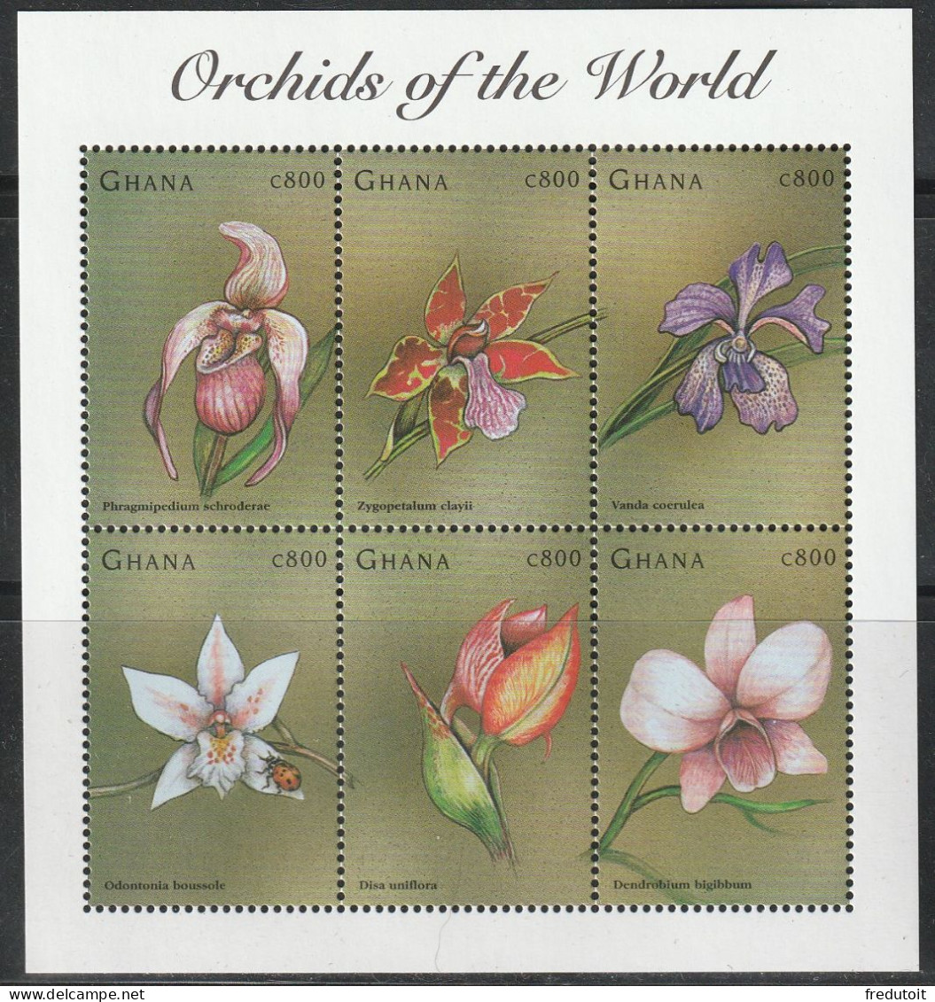 GHANA - N°2273/8 ** (1998) Orchidées - Ghana (1957-...)