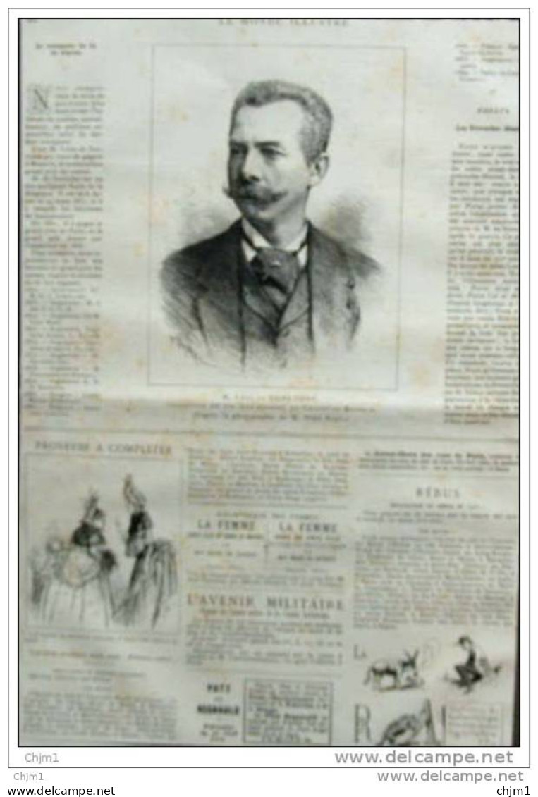 M. Léon De Dorlodot-  Page Original 1885 - Historical Documents