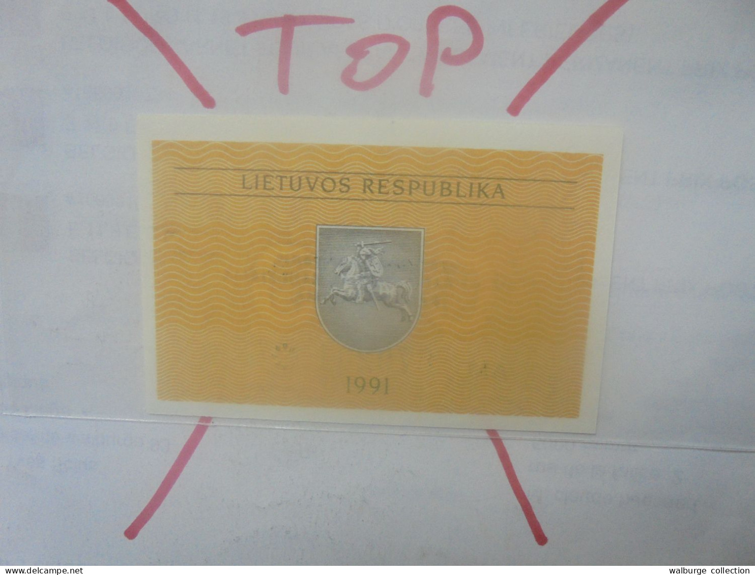 LITUANIE 0,10 TALONAS 1991 Neuf (B.33) - Litouwen