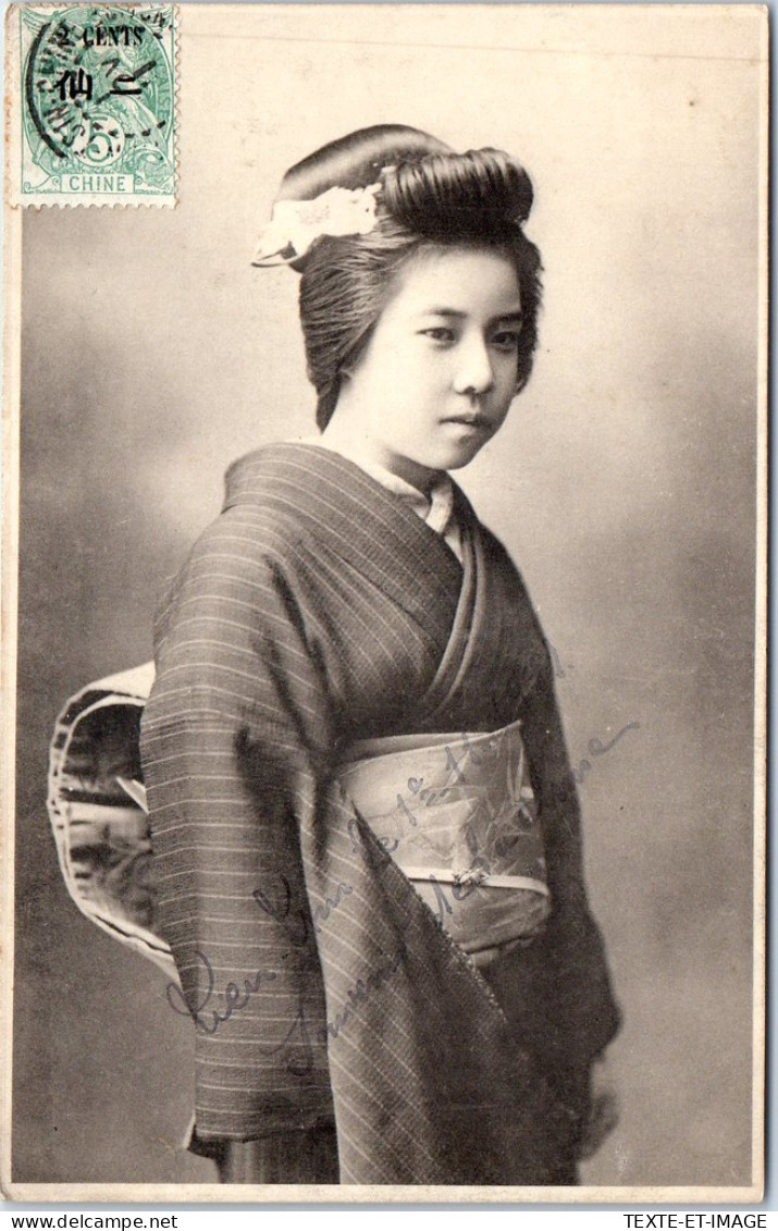 CHINE - Jeune Fille (cachet Tien Tsin 1911) - China