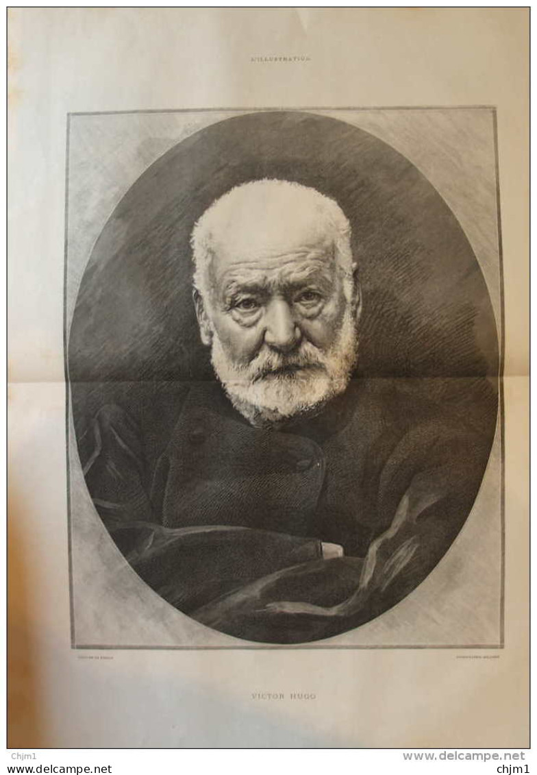 Victor Hugo -page Original Double 1885 - Historische Dokumente