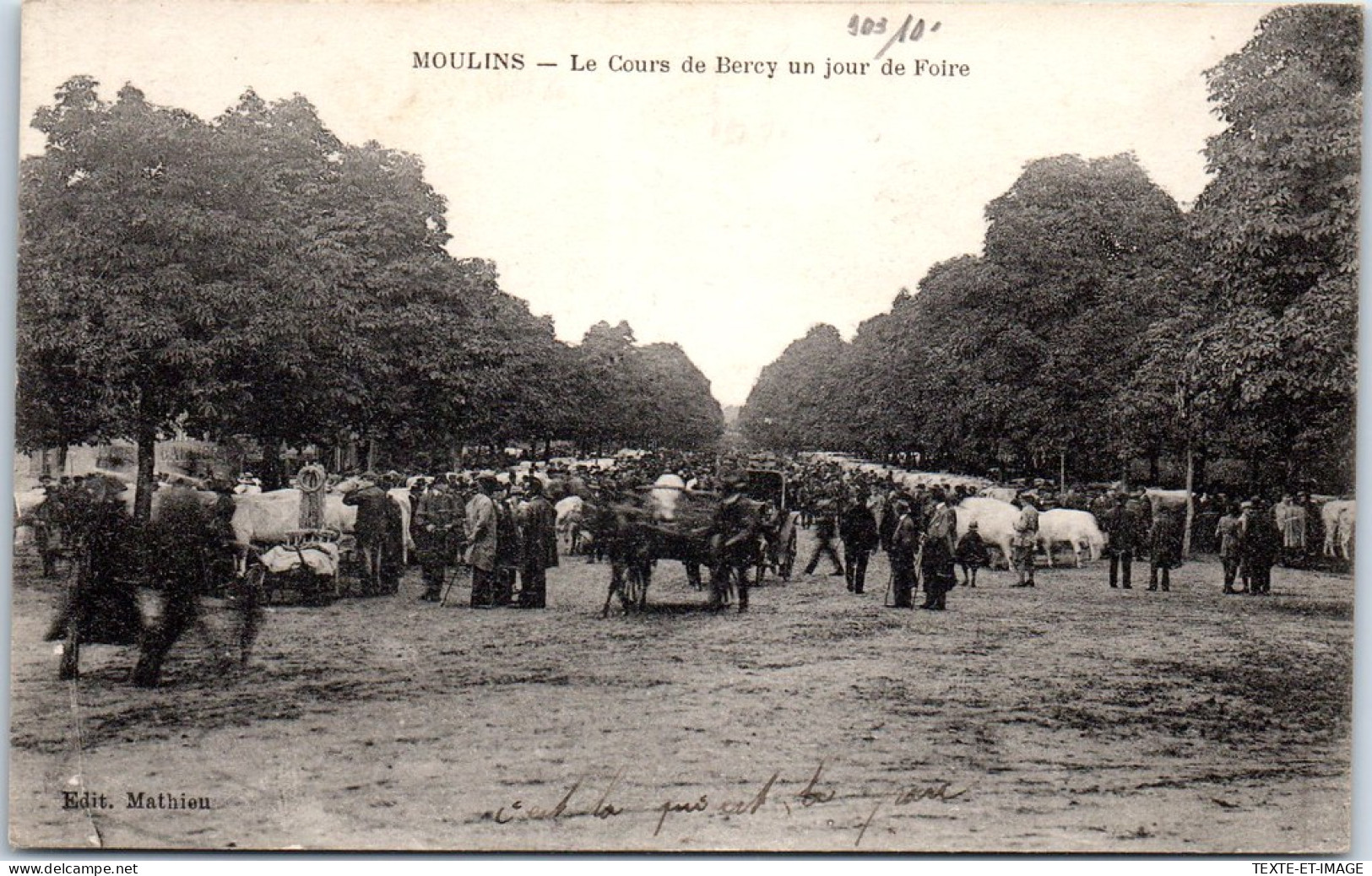 03 MOULINS - Le Cours De Bercy Un Jour De Foire. - Moulins