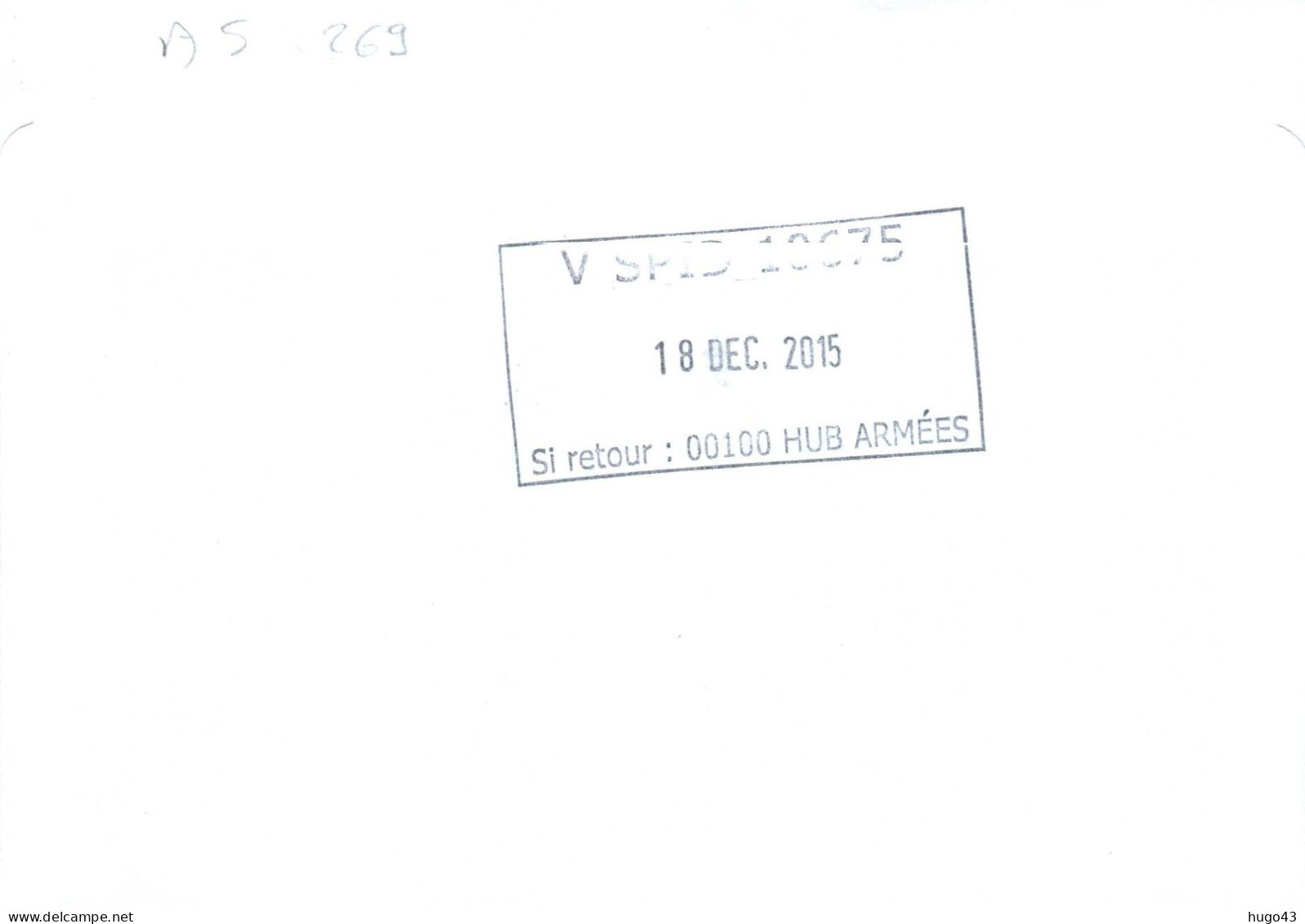 ENVELOPPE AVEC CACHET B.P.C. MISTRAL - MISSION CORYMBE 131 - ESCALE EN COTE D' IVOIRE  LE 23/12/2015 - Poste Navale
