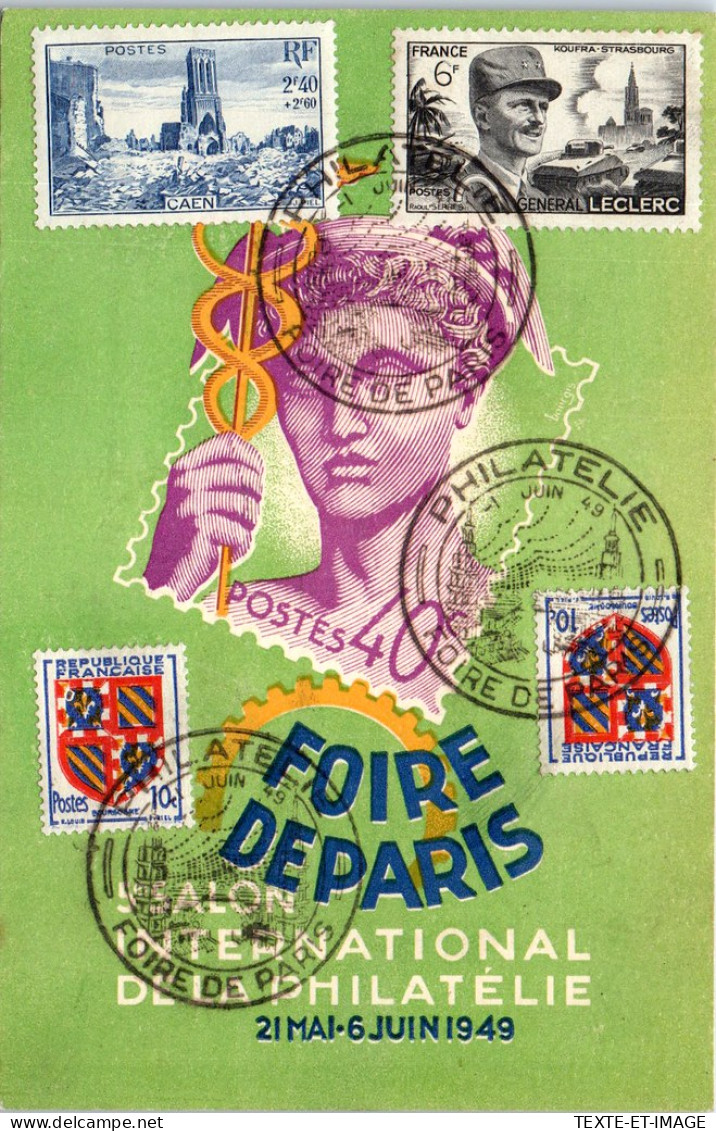 75 PARIS - Carte Souvenir Philatelie De 1949 - Other & Unclassified