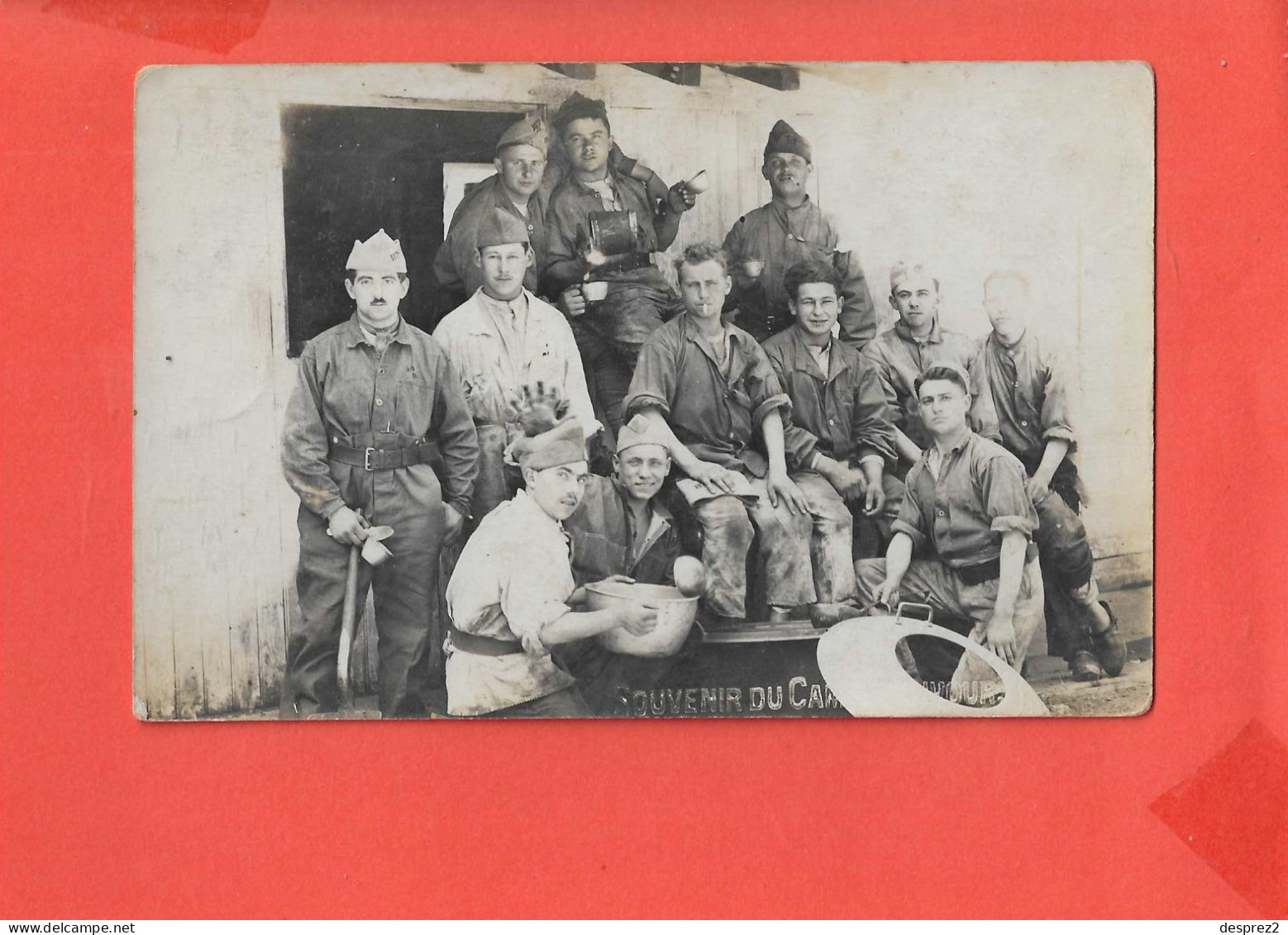 MILITARIA Carte Photo Animée Souvenir Du Camp ?? - Otras Guerras