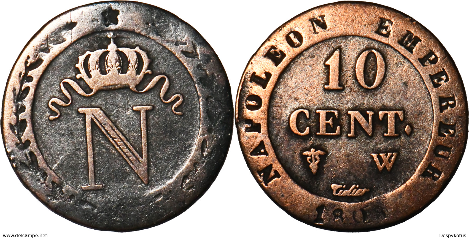 FRANCE - 1808 - 10 CENTIMES - Napoléon 1er - Lille (W) - 19-165 - 10 Centimes