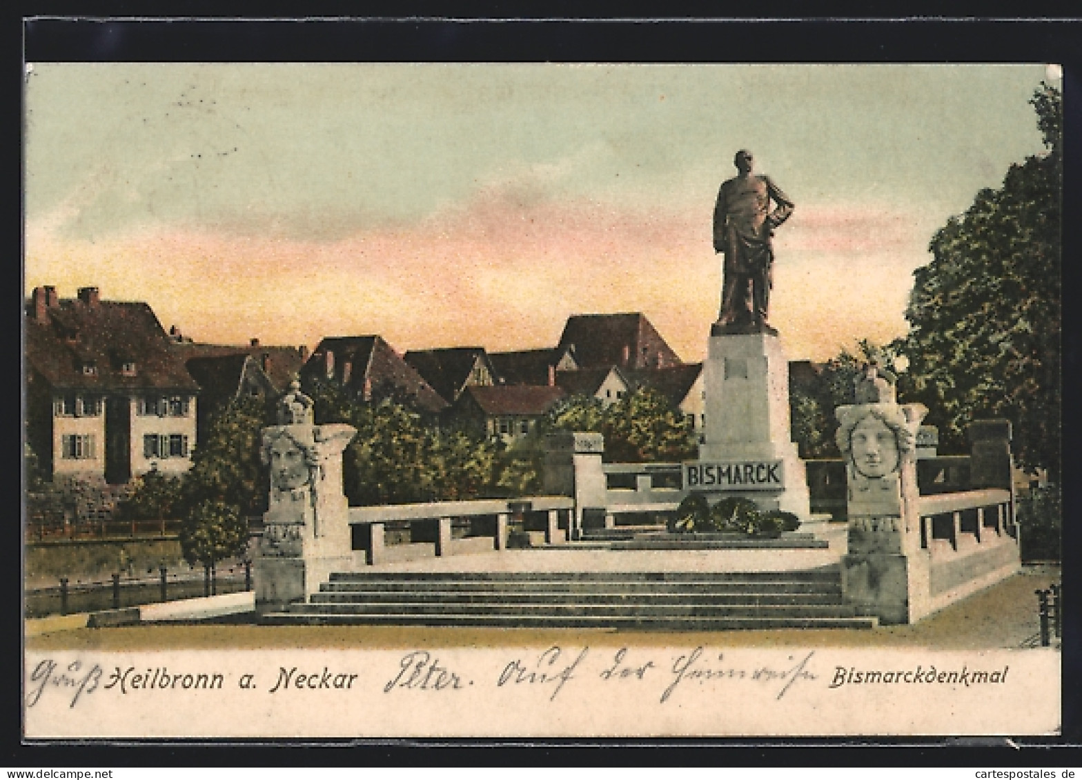 AK Heilbronn A. Neckar, Bismarckdenkmal Mit Kränzen  - Heilbronn