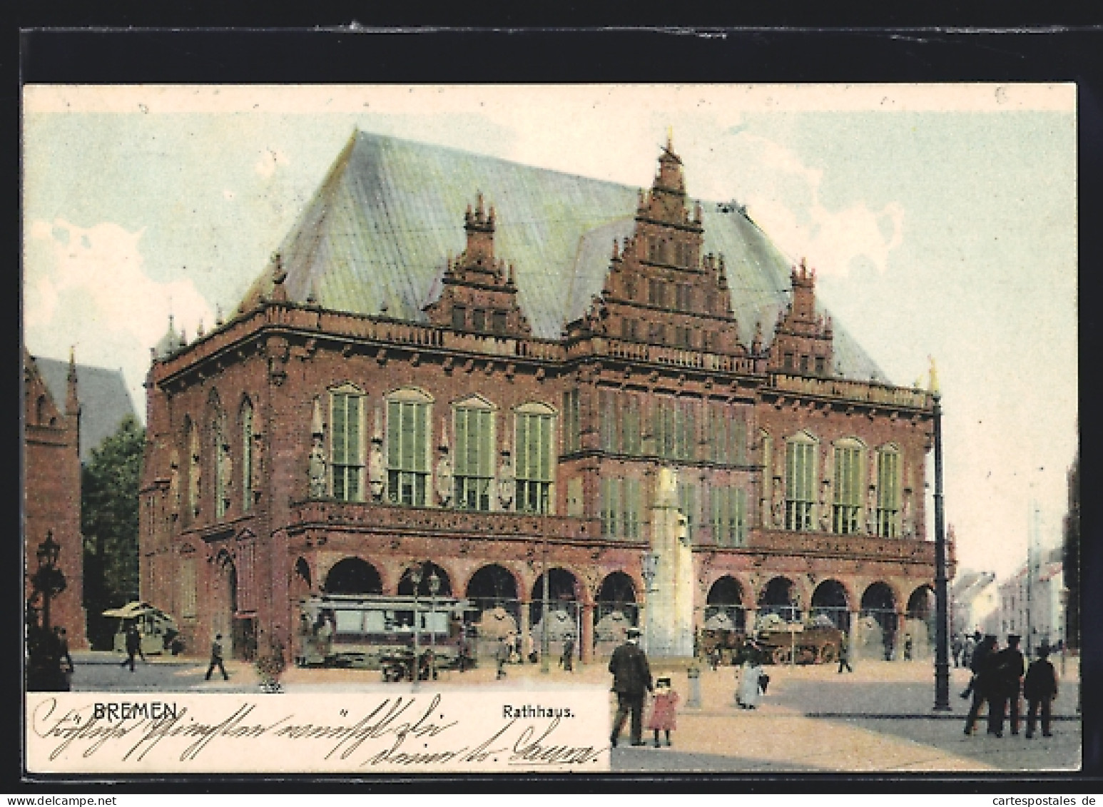AK Bremen, Rathhaus Mit Passanten  - Bremen