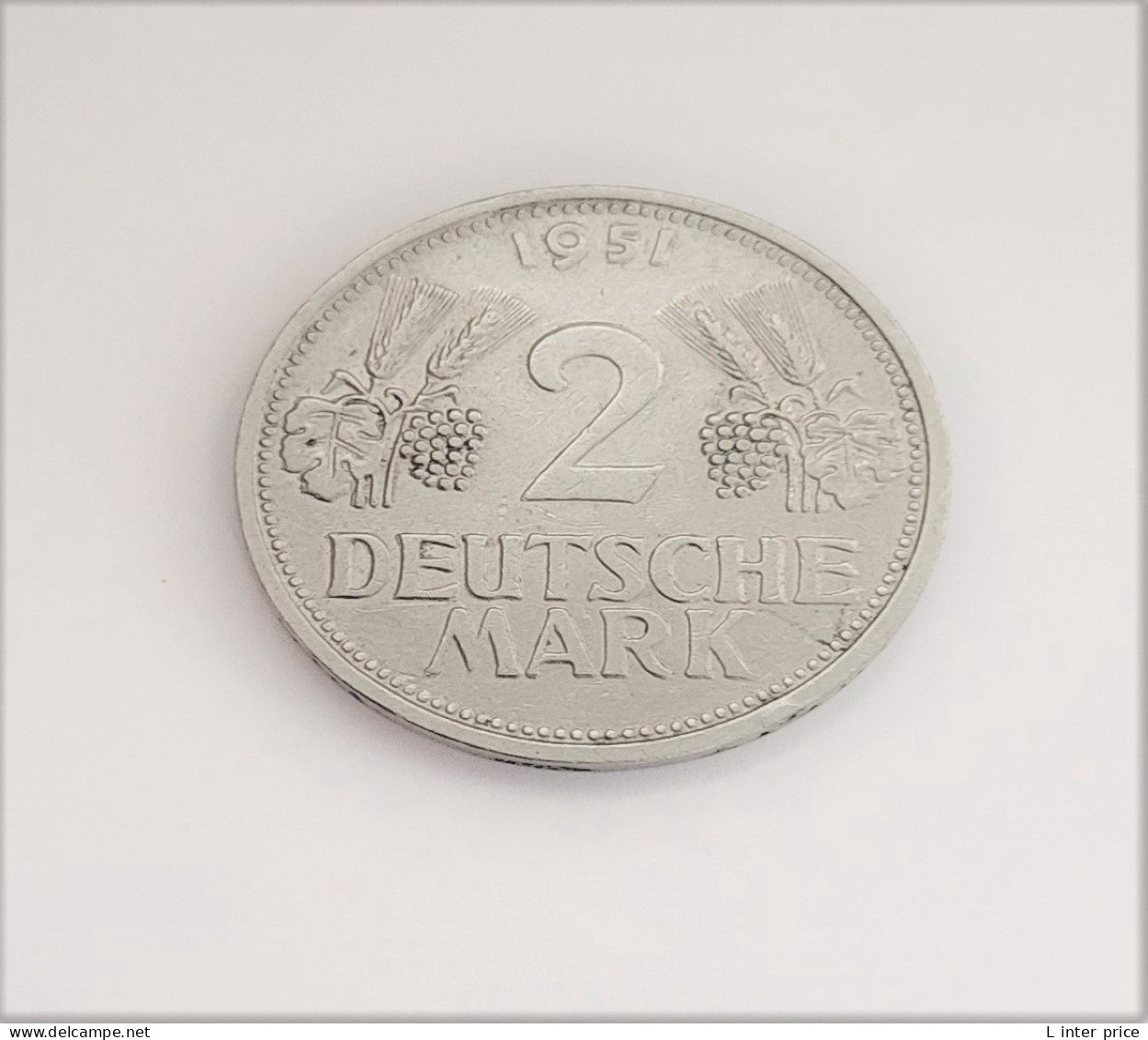 ALLEMAGNE - Rare Monnaie De 2 Mark 1951 (G) Aigle République Fédérale - TTB+ - 2 Mark