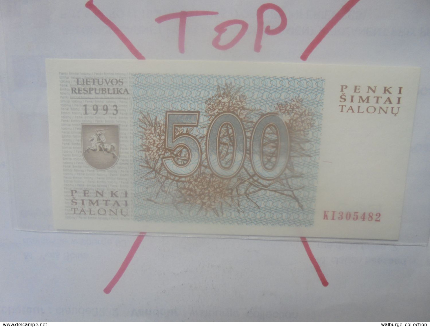 LITUANIE 500 TALONU 1993 Neuf (B.33) - Litauen