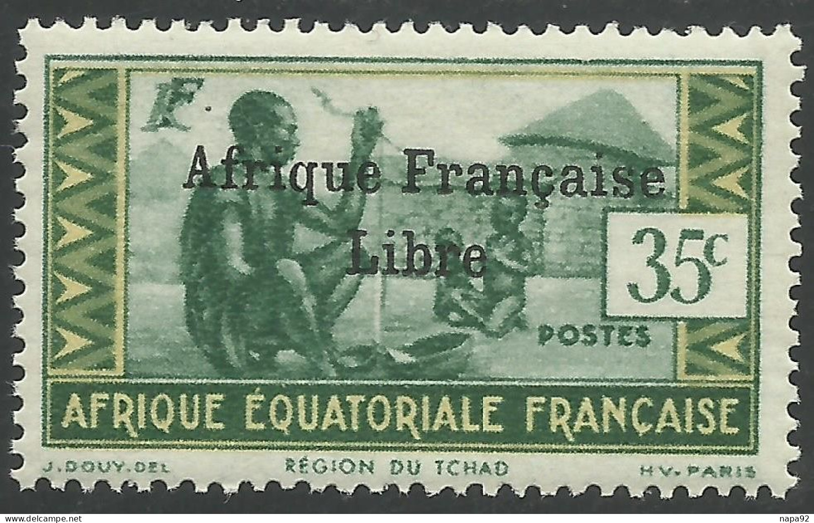 AFRIQUE EQUATORIALE FRANCAISE - AEF - A.E.F. - 1941 - YT 164** - 2ème TIRAGE - Ungebraucht