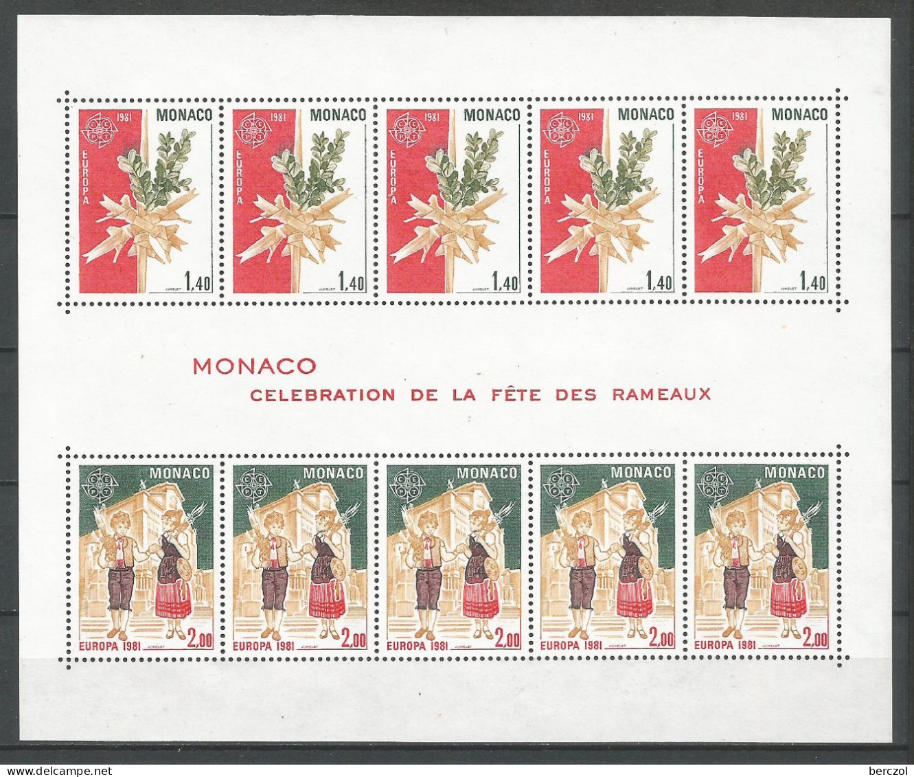 MONACO ANNEE 1981 BF N°19 NEUF** MNH COTE 20,00 € - Bloques