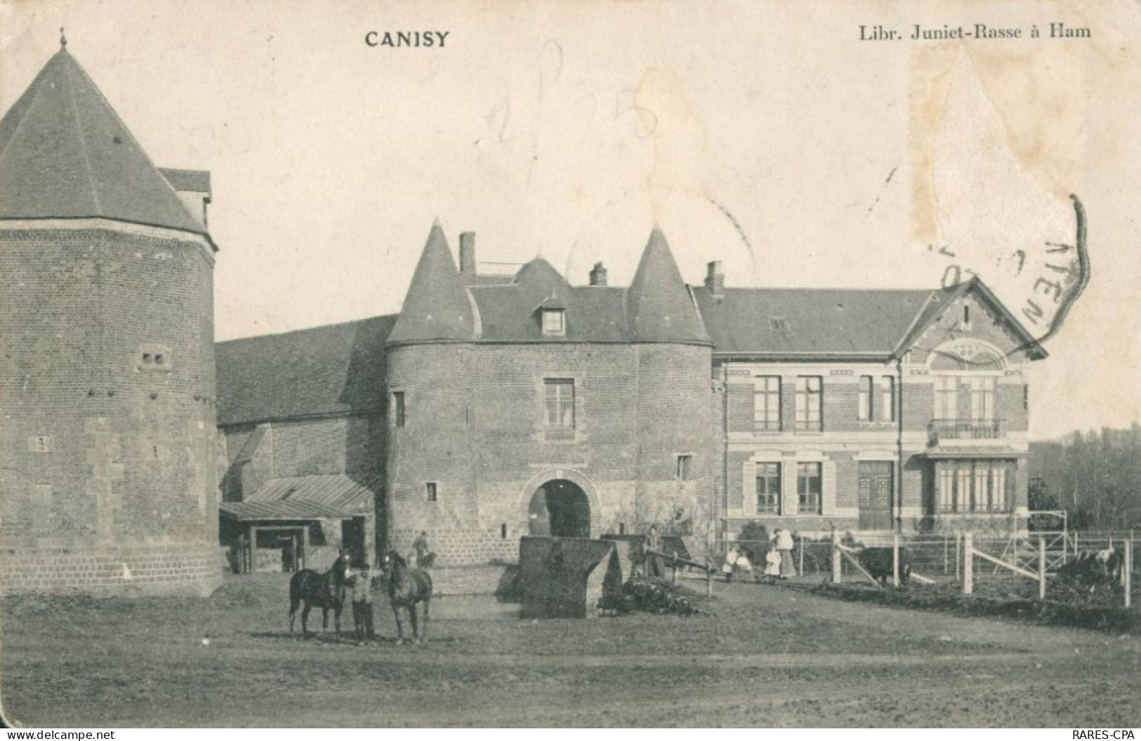 80 CANISY - Entrée Du Chateau - TB / RARE - Andere & Zonder Classificatie