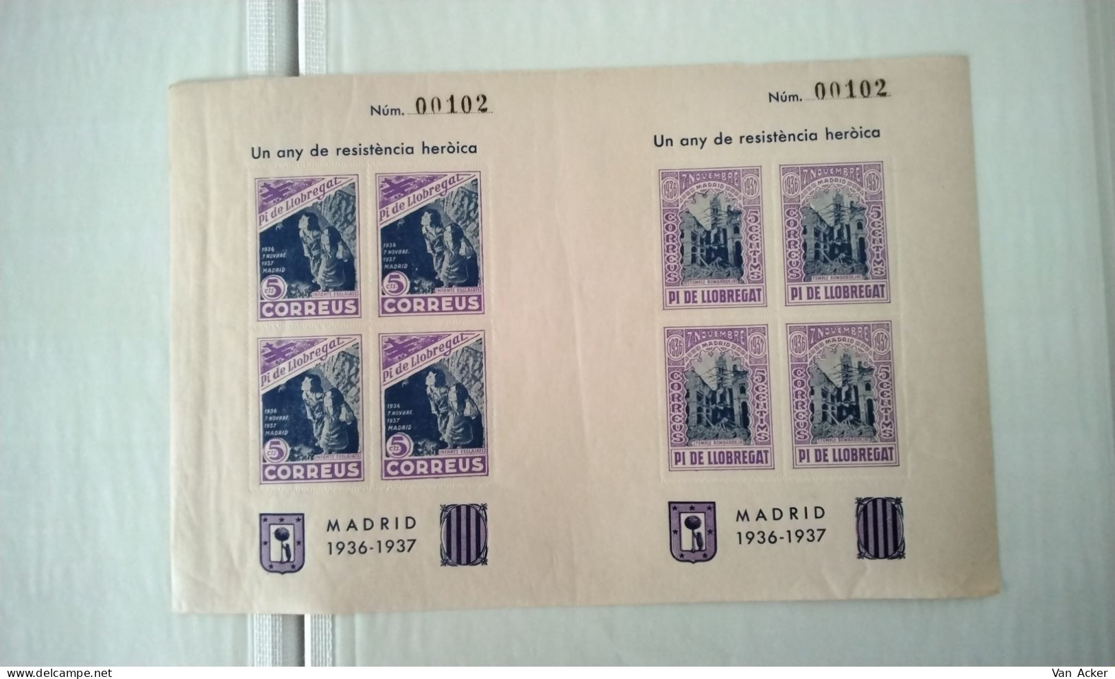 Spain Spanish Civil War Madrid 1937 **. - Spanish Civil War Labels