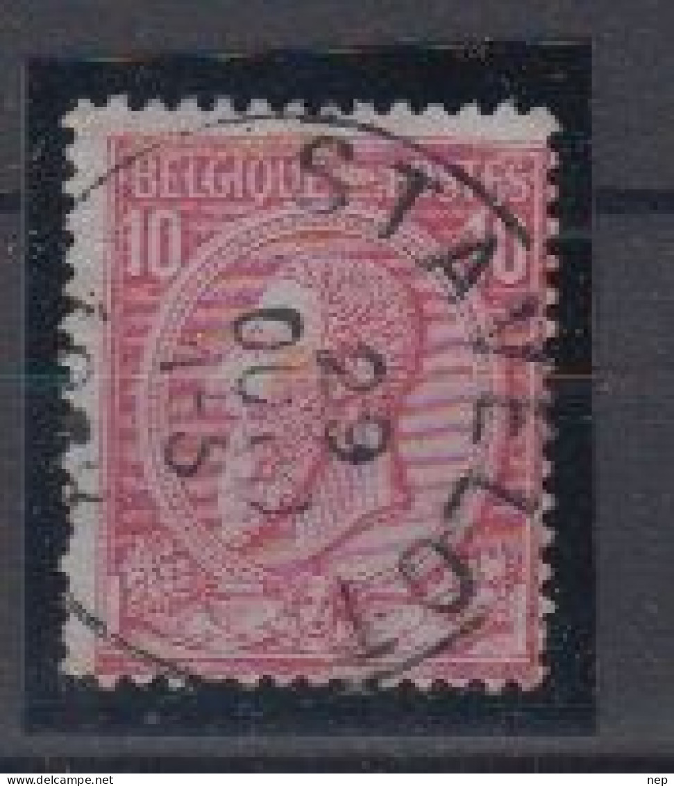 BELGIË - OBP - 1884/91 - Nr 46 T0 (STAVELOT) - Coba + 2.00 € - 1884-1891 Léopold II