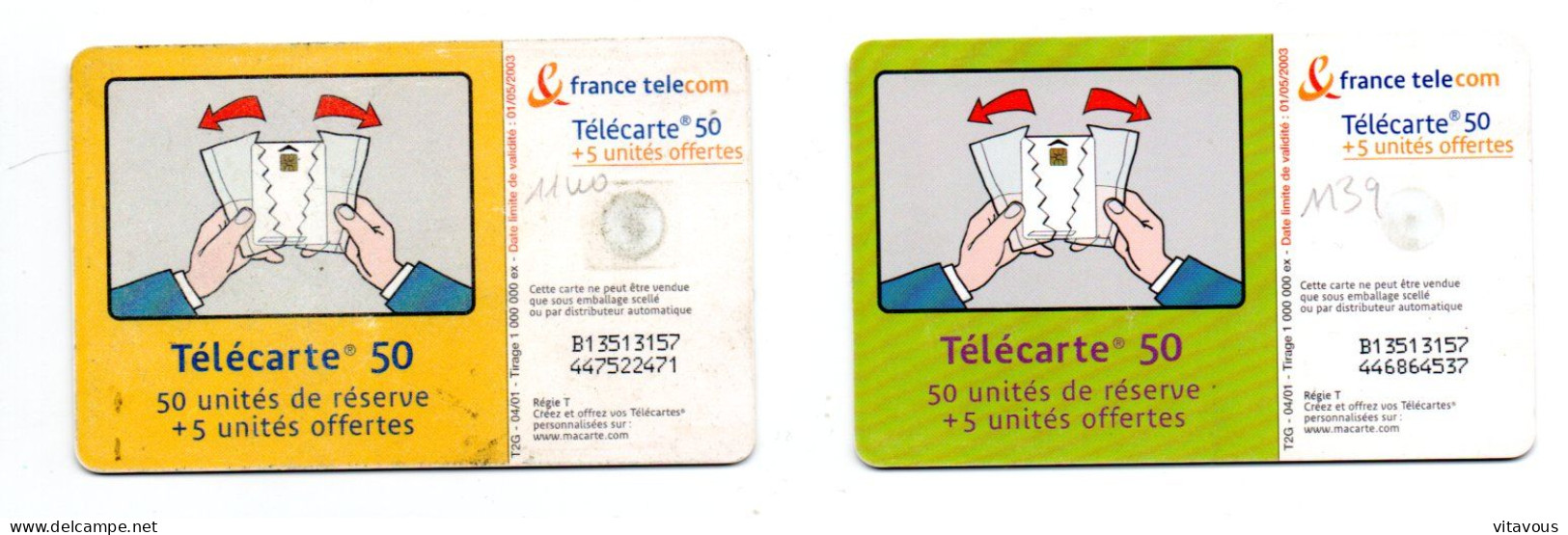 Consigne En Cas 2 Télécartes France 50  Unités  Telefonkarte Phonecard  (K 303) - 2003