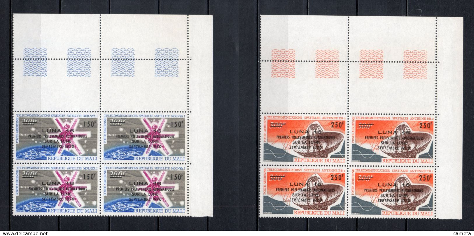 MALI  PA  N° 108 + 109  BLOCS DE QUATRE TIMBRES  NEUFS SANS CHARNIERE  COTE 18.00€    ESPACE SURCHARGE - Mali (1959-...)