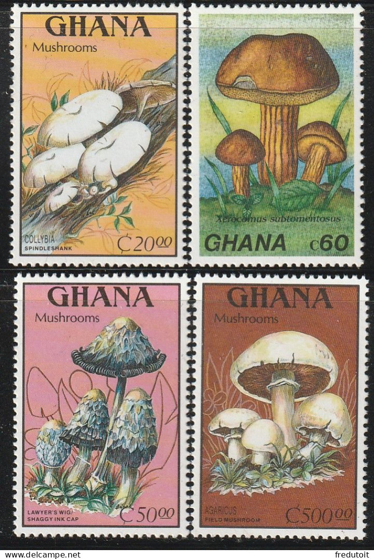 GHANA - N°1060/3 ** (1989) Champignons - Ghana (1957-...)