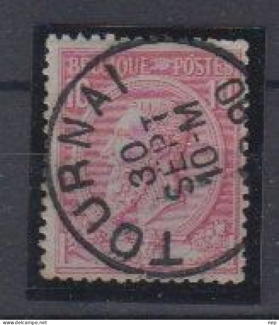 BELGIË - OBP - 1884/91 - Nr 46 T0 (TOURNAI) - Coba + 1.00 € - 1884-1891 Leopold II