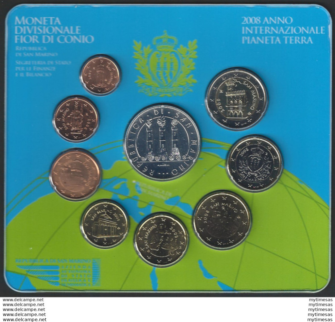 2008 San Marino Divisionale 9 Monete FDC - San Marino