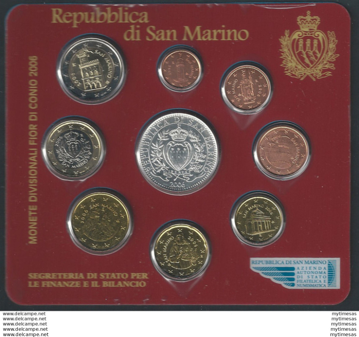 2006 San Marino Divisionale 9 Monete FDC - San Marino