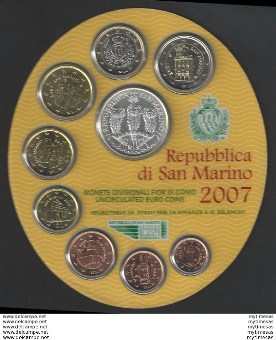2007 San Marino Divisionale 9 Monete FDC - San Marino