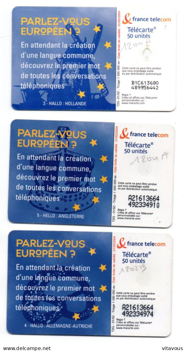 Parlez Vous Européen HALLO 3 Télécartes France 50 Unités  Telefonkarte Phonecard  (K 305) - 2002