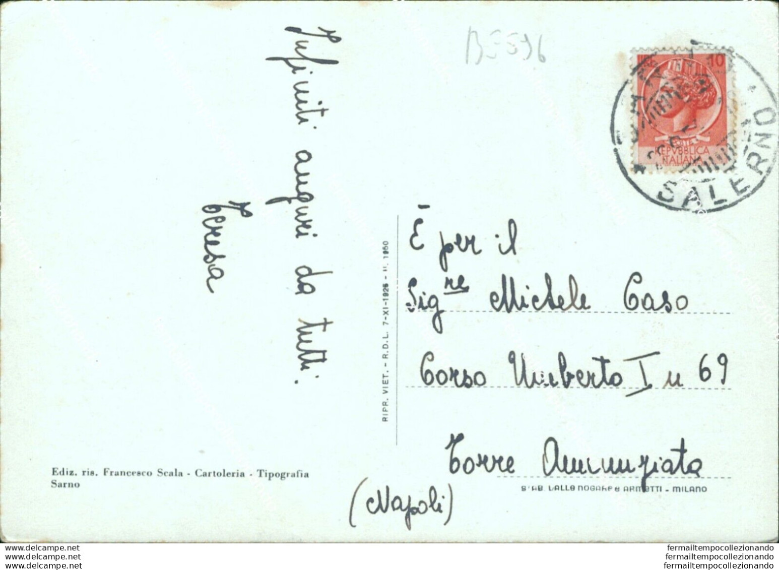 Be596 Cartolina Sarno Mercato Del Giovedi Provincia Di Salerno - Salerno