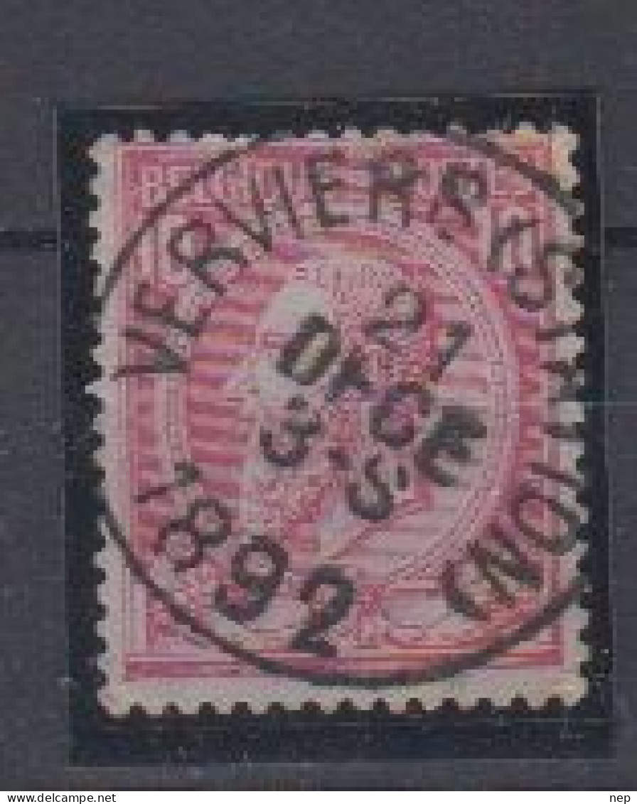 BELGIË - OBP - 1884/91 - Nr 46 T0 (VERVIERS(STATION)) - Coba + 1.00 € - 1884-1891 Leopold II