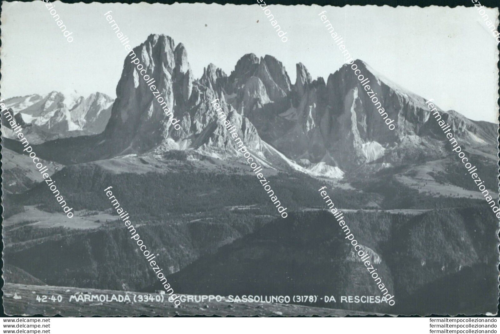 Bt486 Cartolina Marmolada Gruppo Sassolungo Reschiesa Belluno Veneto - Belluno