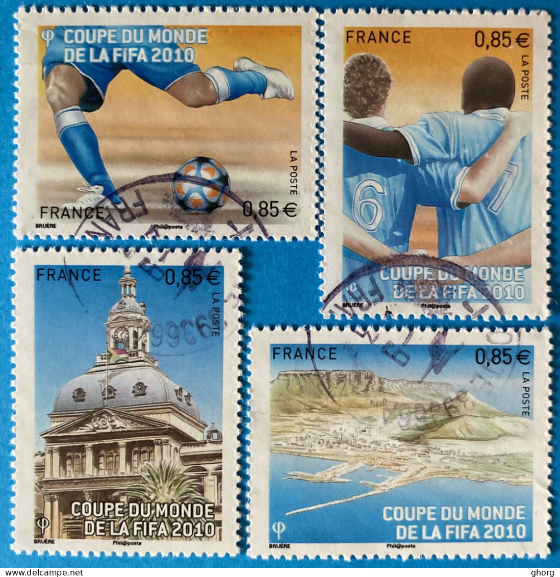 France 2010 : Coupe Du Monde De Football En Afrique Du Sud N° 4481 à 4484 Oblitéré - Used Stamps