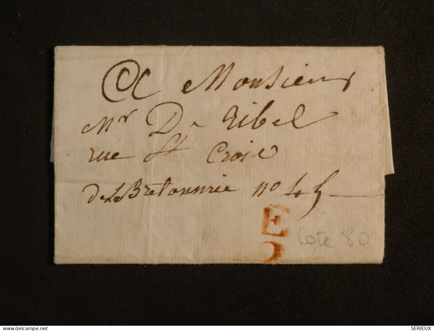 C  FRANCE  LETTRE RR 1830   A PARIS STE CROIX BRETONNERIE  ++AFF.   INTERESSANT+ ++++ - 1801-1848: Précurseurs XIX