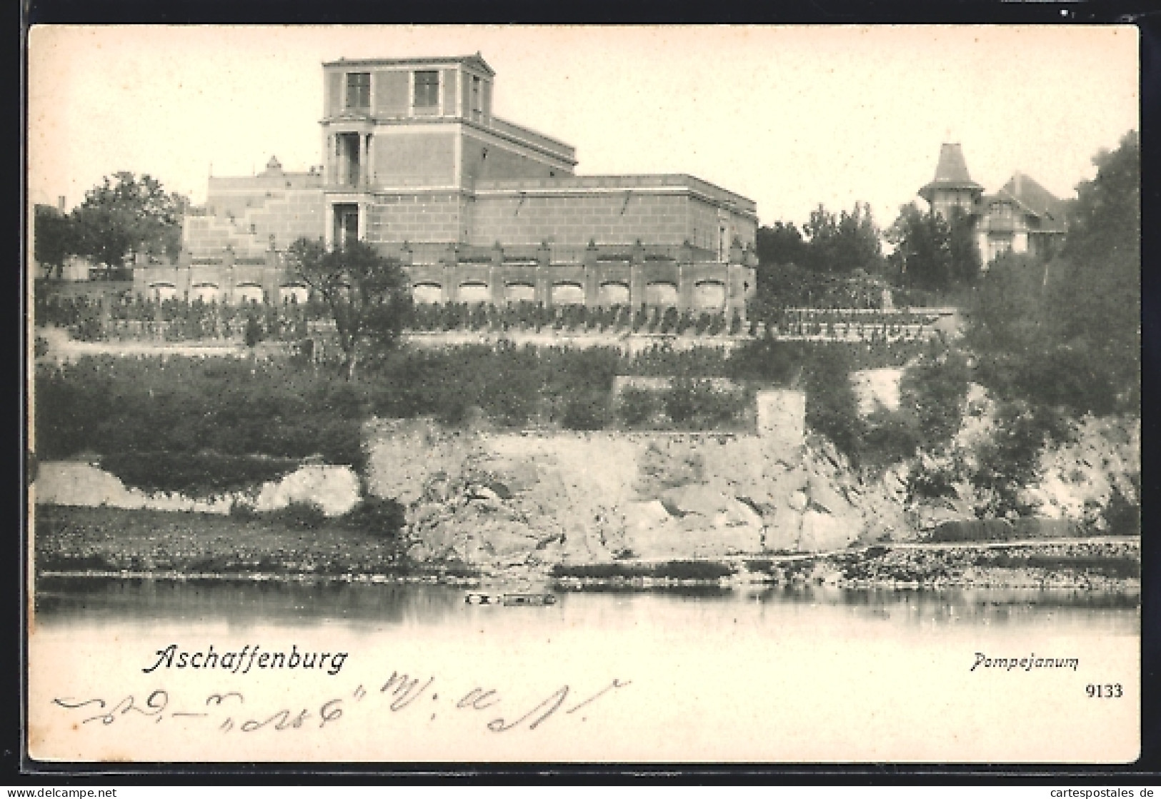 AK Aschaffenburg, Ansicht Vom Pompejanum  - Aschaffenburg