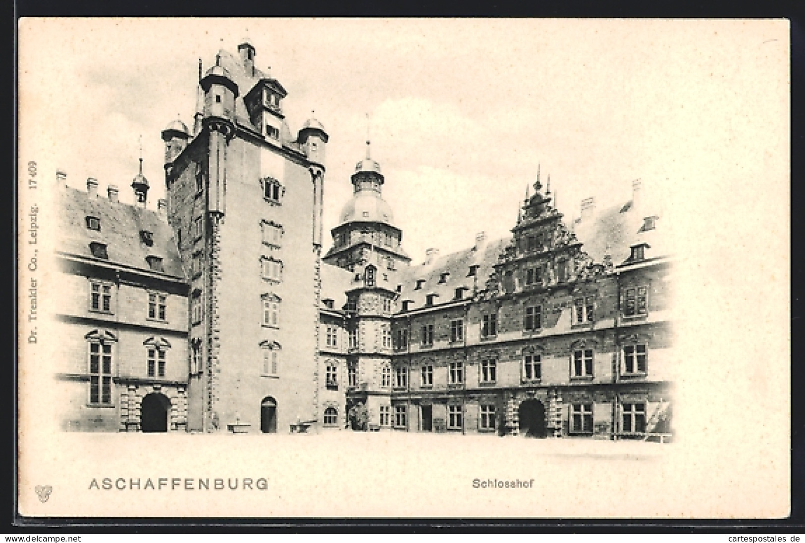 AK Aschaffenburg, Schlosshof Im Sonnenschein  - Aschaffenburg