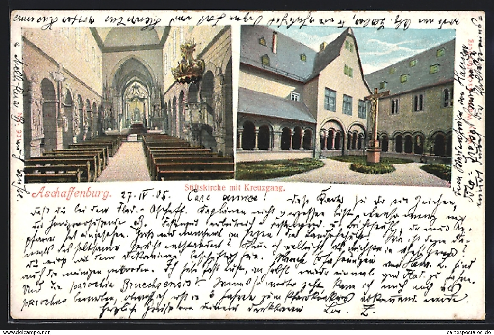 AK Aschaffenburg, Stiftskirche Mit Kreuzgang  - Aschaffenburg