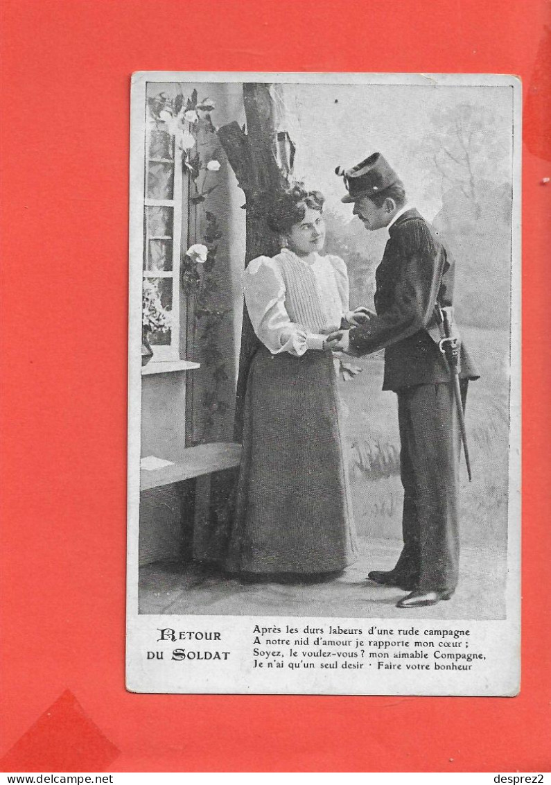 MILITARIA Carte Photo  ? Animée Retour Du Soldat - Guerres - Autres