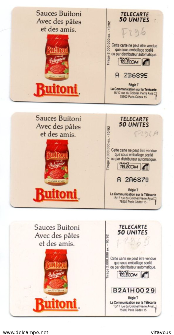 Buitoni Pâtes 3 Télécartes France  50 Unités  Telefonkarte Phonecard  (K 306) - 2000
