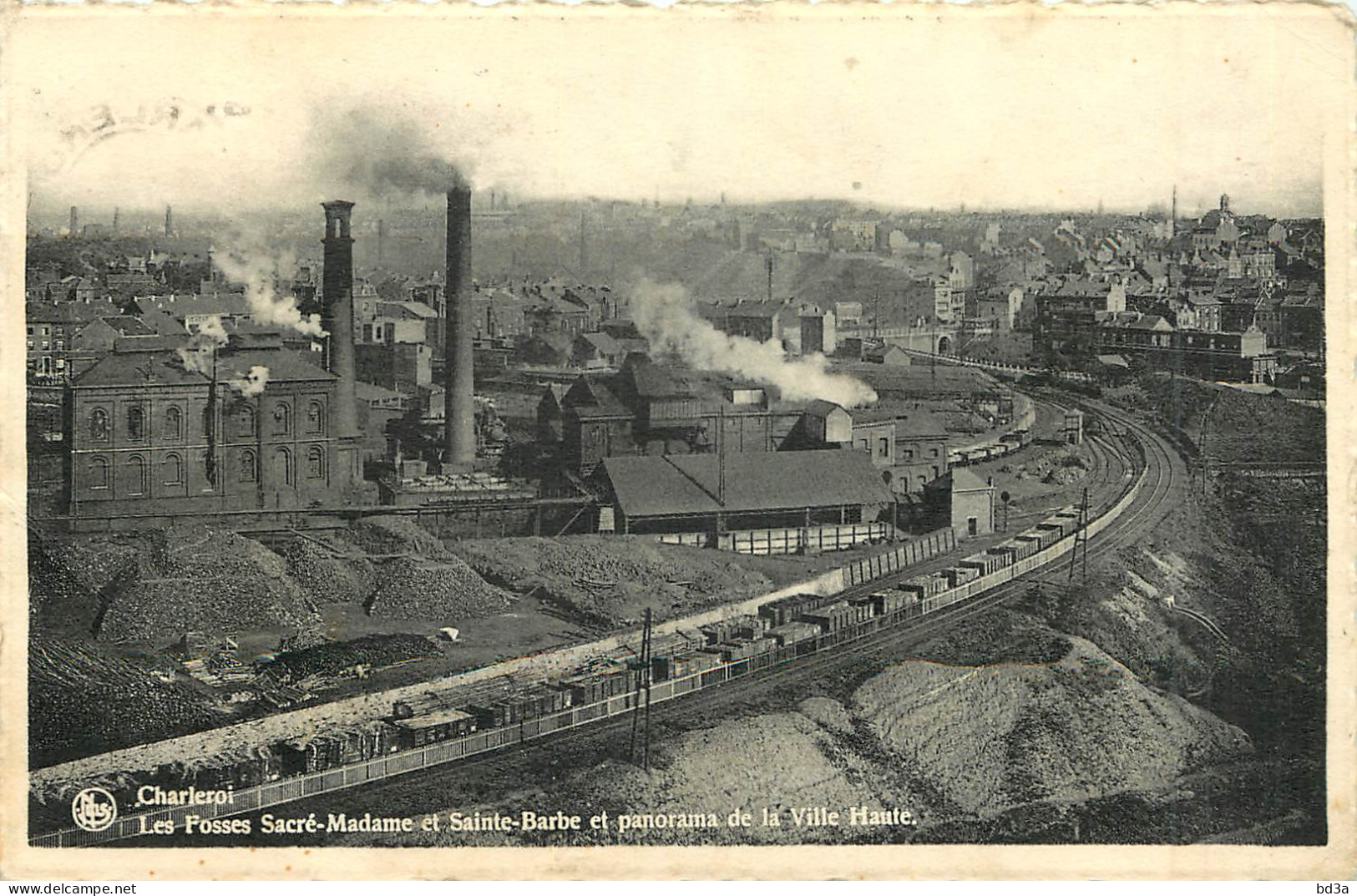   CHARLEROI - LES FOSSES SACRE MADAME ET SAINTE BARBE ET PANORAMA DE LA VILLE HAUTE - Charleroi